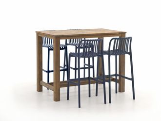 Forza Furniture Forza Cali/ROUGH-X 135cm barset 5-delig stapelbaar