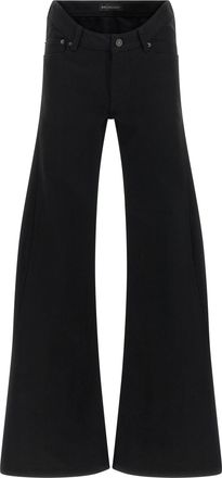 Balenciaga Curved Waist Jeans Nero-Donna