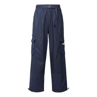 adidas Mens adidas originals Solid Color Big Pocket Straight Sports Pants/Trousers/Joggers Navy Blue H09105