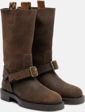 Burberry Stivali Soft Saddle in suede