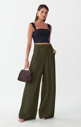 BWLDR Belinda Pants in Olive at Nordstrom, Size 14