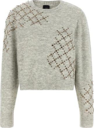 Pinko Pinko, Dames, Truien, Grijs, Maat: L Wol