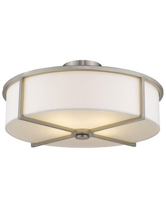 Livex Lighting Livex Wesley 3-Light Brushed Nickel Ceiling Mount