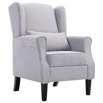 vidaXL Sill&oacute;n De Tela Gris Claro Vidaxl
