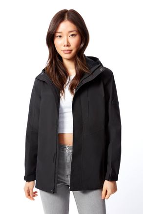 Alpine North TAHSIS PLUS WOMENS WATERPROOF RAIN JACKET, BLACK