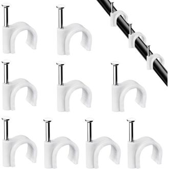 OEM Paquete De 100 Abrazaderas Redondas Blancas Para Cables, Resistentes Y Duraderas - 7 Mm - Crezuo