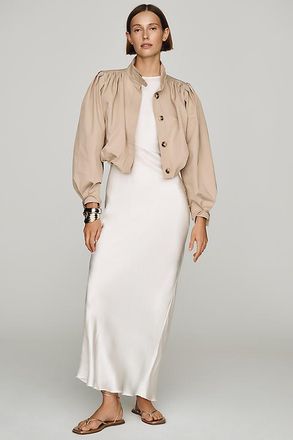 S/W/F Asymmetric Maxi Slip Dress