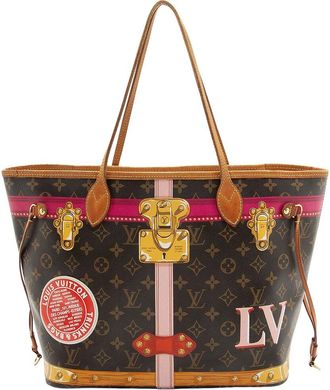 Louis Vuitton Limited Edition Monogram Canvas Summer Trunk Neverfull Mm Tote (Authentic Pre-Loved)