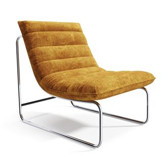 Sia Home Sill&oacute;n de sal&oacute;n terciopelo texturizado mostaza