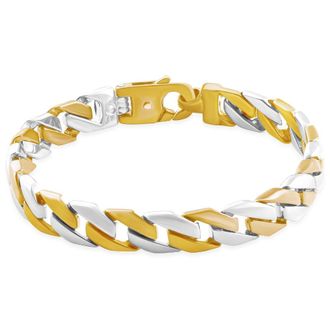 Pompeii3 Mens Curb Link 14k Gold (46gram) or Platinum (74gram) 10mm Bracelet 8.25