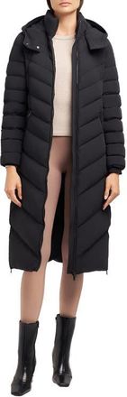 Moose Knuckles Cooper Lake Water Repellent 800 Fill Power Down Puffer Coat with Removable Genuine Shearling Trim in Black/Black at Nordstrom, Size