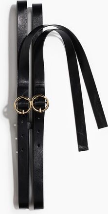 H&M Double-strap Waist Belt in Black at Nordstrom, Size Medium