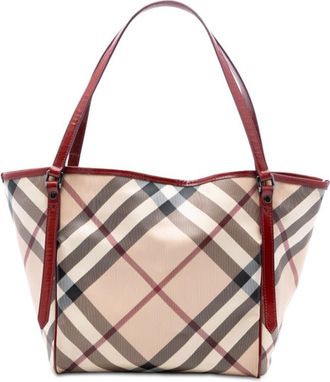 Burberry Pre-owned Burberry Supernova Check Coated Canvas Tote CNPANSIM1PAN
