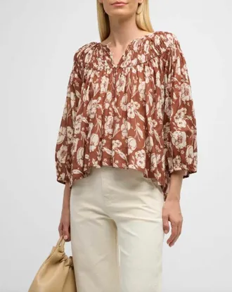 The Great. The Swift Top In Hickory Whisper Floral