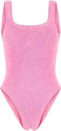 Hunza G Swimsuits, female, Pink, ONE SIZE, Fluo Pink Stretch Nylon Swimsuit