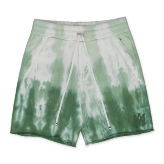 Amiri Mineral Green MA Logo Dip Dye Sweatshorts