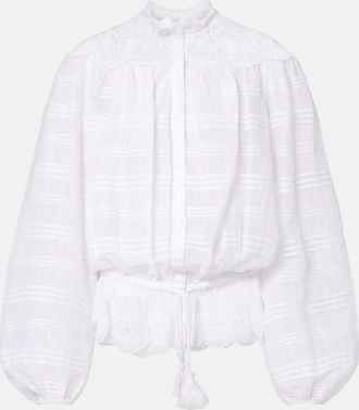 Isabel Marant Blusa Polly in pizzo e cotone