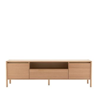 DRAWER Mueble de TV 2 puertas 1 caj&oacute;n de madera L180cm - Madera clara