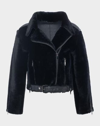 Gorski Shearling Lamb And Leather Moto Jacket
