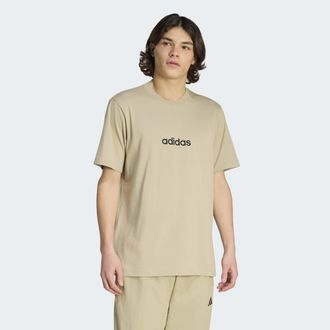 adidas T-Shirt ADIDAS SPORTSWEAR ESSENTIALS LINEAR SINGLE JERSEY, Herren, Gr. XXL, wonder cargo, schwarz, Obermaterial: 100% Baumwolle, normal, Rundhals, Shi