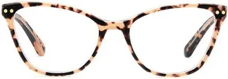 Kate Spade New York elora 50mm cat eye reading glasses in Crystal Havana at Nordstrom