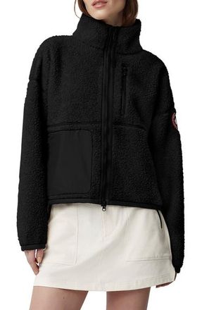 Canada Goose Simcoe Wool Blend Fleece Jacket in Black at Nordstrom, Size X-Small