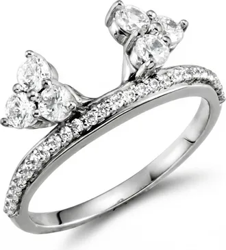 Pompeii3 1/3CT Diamond Ring Wrap Style Wedding Ring 14K White Gold Size Selectable