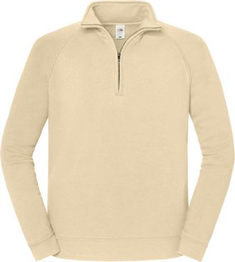 Fruit Of The Loom Fruit of the Loom Heren Iconic Premium Sweatshirt met Quarter Zip (Woestijnzand)