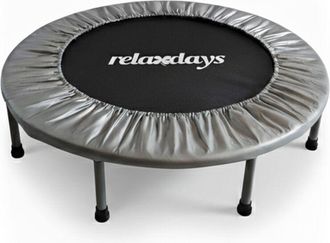 Relaxdays Trampol&iacute;n Interior Relaxdays, &Oslash; 95 Cm, Plegable Hasta 100 Kg, Deporte Y Gimnasia, Gris