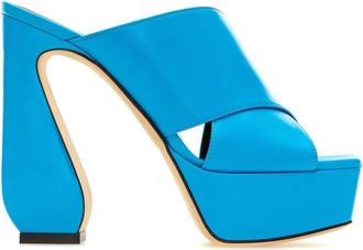 Sergio Rossi Stijlvolle Muiltjes voor Vrouwen - Dames - Muiltjes - Blauw - 36 1/2 EU - Schoenen