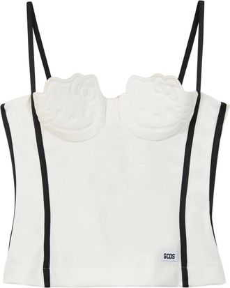 GCDS Hello Kitty Strappy Top - Tops - Mujer - Blanco - M