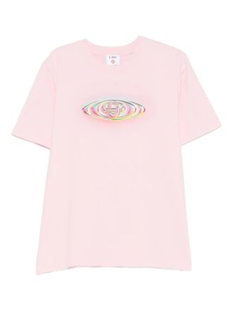 Casablanca T-shirt con stampa - Rosa