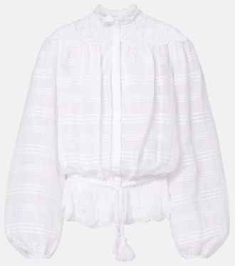 Isabel Marant Polly lace and cotton blouse