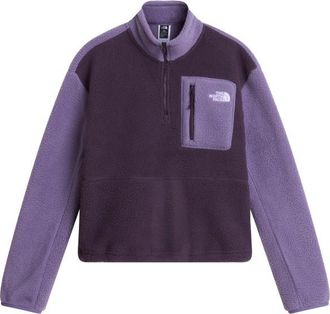 The North Face Yumiori 1/4 Zip Fleecepullover f&uuml;r Damen | grau/lila
