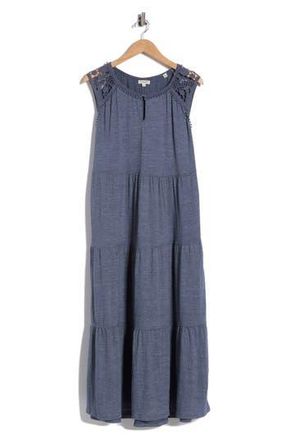 Max Studio Keyhole Sleeveless Maxi Dress in Denim at Nordstrom Rack, Size 2 X