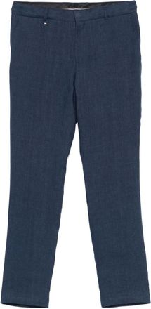 BOSS Pantaloni sartoriali in lino - Blu
