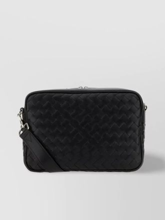 Bottega Veneta leather intrecciato crossbody bag