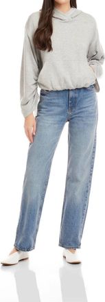Fifteen Twenty Makenna Bubble Sweatshirt In Light Heather Grey
