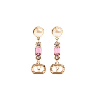 Valentino Garavani Golden Ovalette Drop Earrings