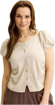 In Front Blouses - Dames - Blouses - Beige - L - Overhemden