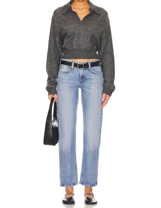 A Gold E Amber Lowrise Straight Jeans In Libertine