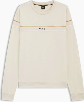 HUGO BOSS Mens Iconic Crewneck Sweatshirt - White - Size: 36
