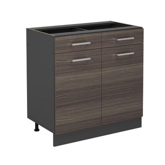 Vicco Mueble Bajo De Cocina R-line, Gris Noble, 80 Cm Sin Encimera