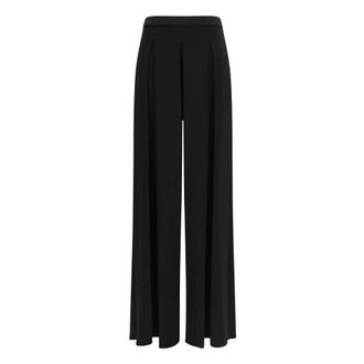 Max Mara Pantalones de Viscosa T&eacute;cnica - Trousers - Mujer - Negro - L