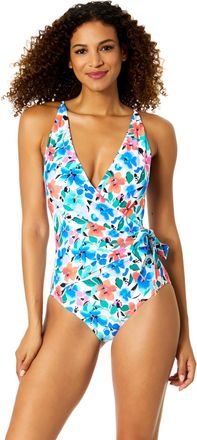 Anne Cole Womens Fiore Wrap Tie One Piece Swimsuit at Nordstrom, Size 16