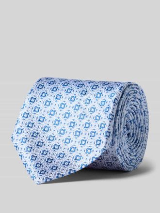 Monti Krawatte aus Seide im Allover-Look (7 cm) in Bleu, Gr&ouml;&szlig;e 1