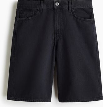 H&M L&auml;ssige Denimshorts - Schwarz
