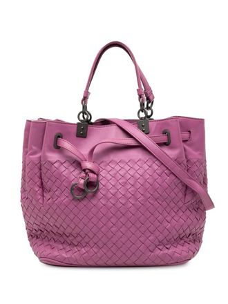 Bottega Veneta 2012-2025 Nappa Intrecciato bucket bag - women - Nappa Leather - One Size - Pink