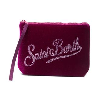 MC2 Saint Barth Clutches, female, Purple, Size: ONE SIZE Aline Velvet Pouch