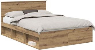 vidaXL Bed Frame Artisian Oak 140 x 200 cm Solid Pine Wood vidaXL
